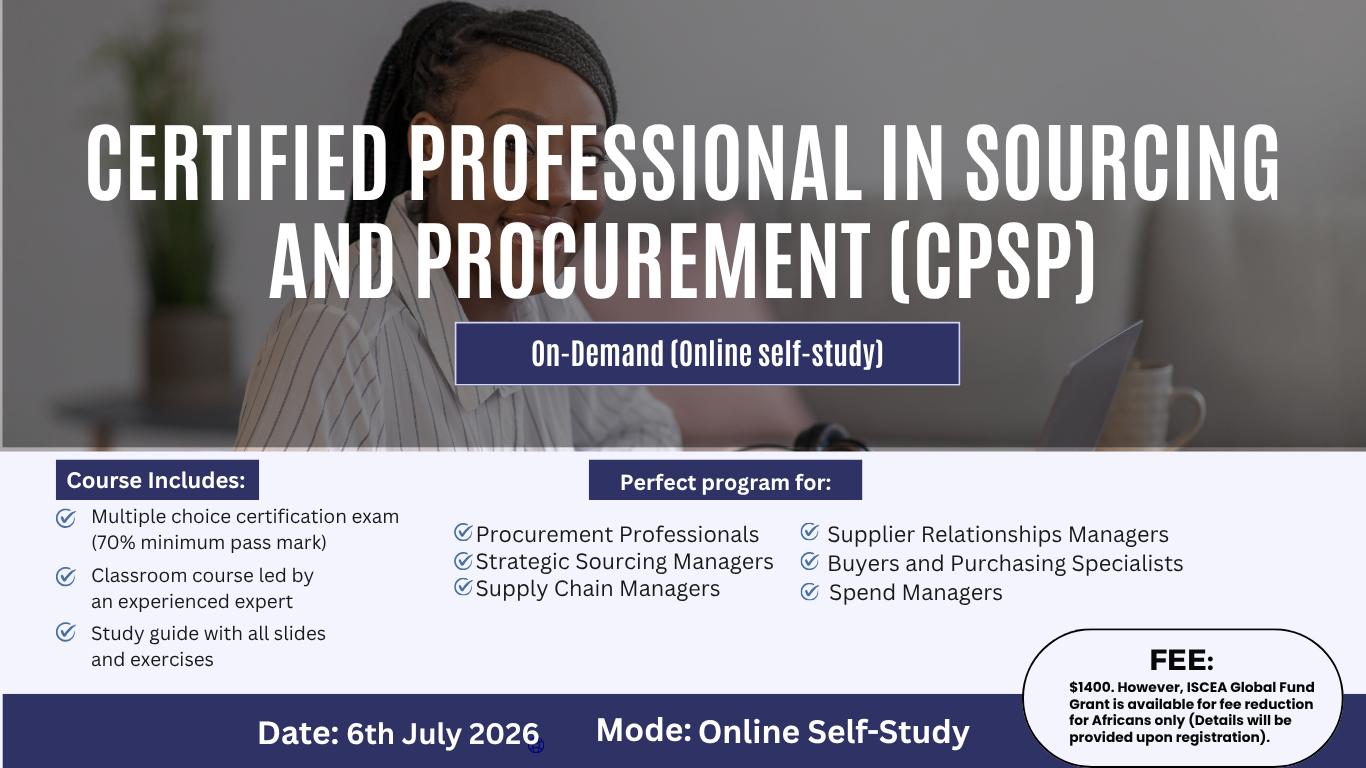 BECOME A GLOBALLY CERTIFIED PROCUREMENT PROFESSIONAL
