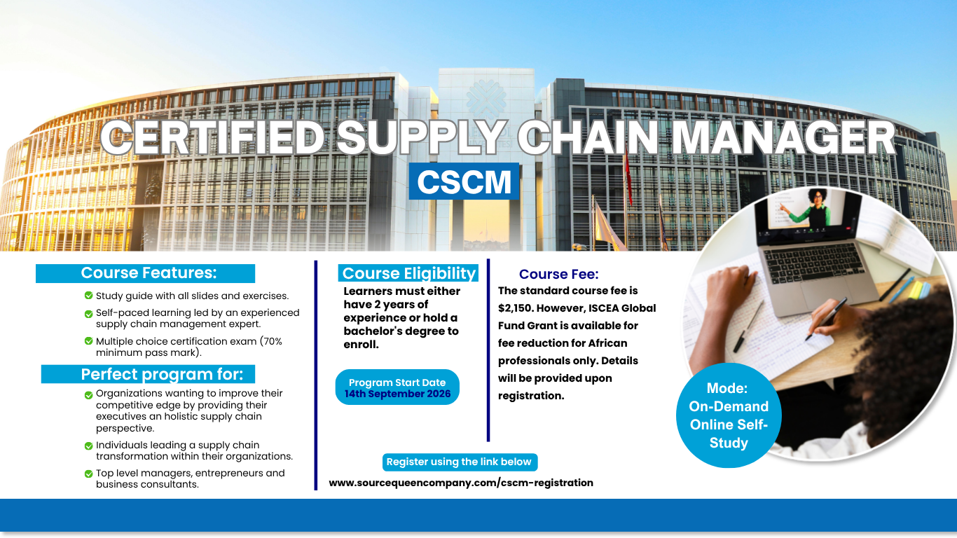 BECOME A GLOBALLY CERTIFIED SUPPLY CHAIN MANAGER!