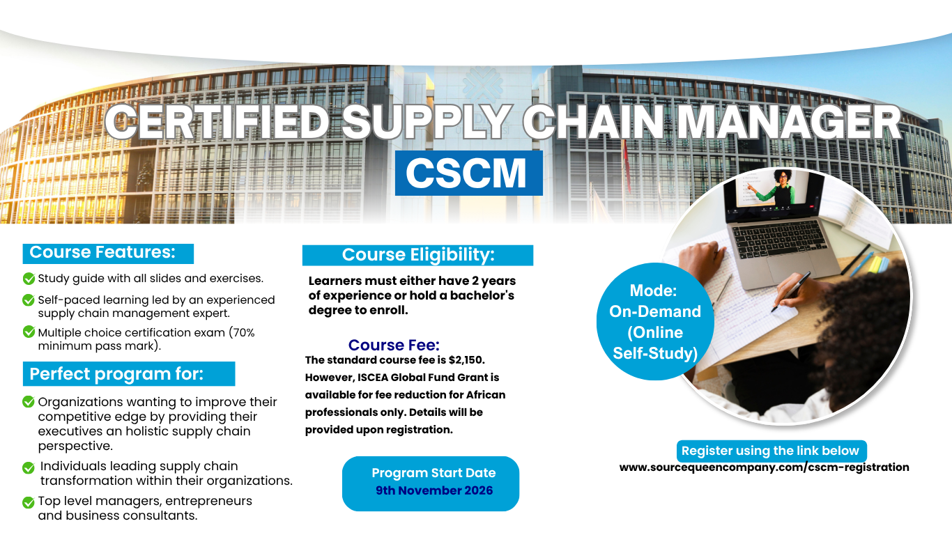 BECOME A GLOBALLY CERTIFIED SUPPLY CHAIN MANAGER!